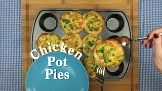 Mini Chicken Pot Pies  Recipe Rack [upl. by Newsom]