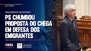 PS chumbou proposta do CHEGA em defesa dos emigrantes [upl. by Demeter]