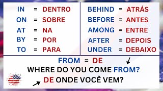 Aprenda as Principais PREPOSIÇÕES em Inglês  Aulas de Inglês  Inglês para Iniciantes [upl. by Oal]