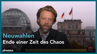 phoenix nachgefragt mit Moritz Eichhorn zu Neuwahlen am 121124 [upl. by Haman]