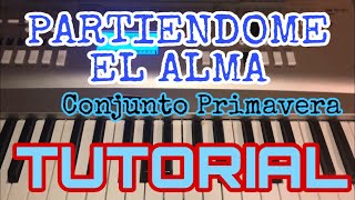 Partiendome El Alma  Conjunto Primavera Melodia Tutorial en Teclado [upl. by Anum343]