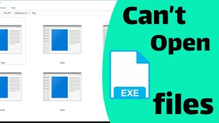 how to fix Can’t Open Exe Files in Windows 10 [upl. by Illib]