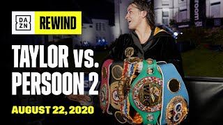 FULL FIGHT  Katie Taylor vs Delfine Persoon 2 DAZN REWIND [upl. by Nogaem]