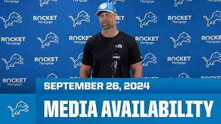 Detroit Lions assistant coaches meet with the media  September 26 2024 [upl. by Ahsiemac]