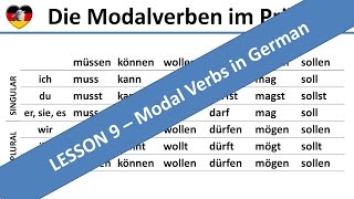 Modal verbs  Modalverben  Learn German Lesson 9  Complete A1B1 Course  Deutsch lernen [upl. by Faulkner739]