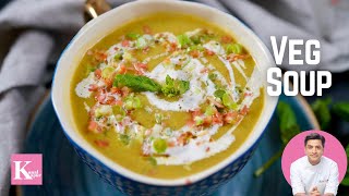 वेज सूप  Veg Soup Recipe  Tasty Creamy Simple Vegetable Soup  Healthy Winter Veg Soup [upl. by Binky]