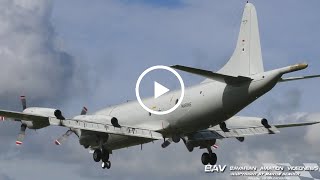 Lockheed P3C Orion  German Navy 6007  touch and go at Landsberg Air Base [upl. by Maryann]