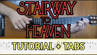 Stairway To Heaven 🎸 Guitarra Clásica Fingerstyle  TABS Tutorial [upl. by Anawek]