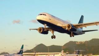 StMaarten SXM  4 JetBlue A320s  Landings amp Takeoffs in HD [upl. by Balthasar]