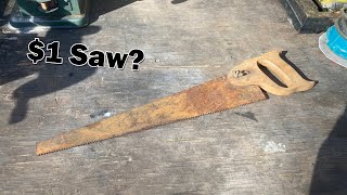 Restoring a 1 Hand Saw  Restoration Ep 1 [upl. by Smiley341]