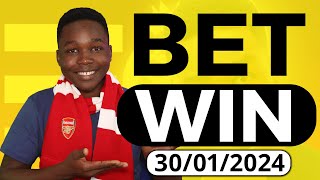 FOOTBALL PREDICTIONS TODAY 30012024 SOCCER PREDICTIONS TODAY  BETTING TIPS footballpredictions [upl. by Naivaj]