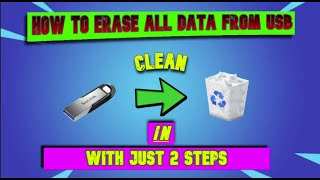 How To RemoveErase All Data From Your Usb Or Pen Drive Fastest Method Farhan Technical Support [upl. by Africah918]