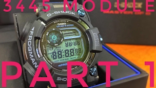 GWFD1000 FROGMAN Test Screen  Casio GShock 3445 Module [upl. by Airetal]