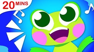 The Singing Frog Word Play  5 Little Puppies  Princess Songs and  by Little Angel [upl. by Idnahr]