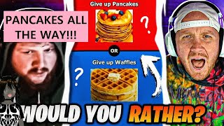 Pause andy reacts to TIM REACTS TO CASEOH FOOD WOULD YOU RATHER TimTheTatman Two [upl. by Atalee]