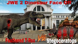 JWE 2 Dinosaur Face Off Feathered TRex vs Stegoceratops 2024 [upl. by Eiboh713]