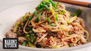 Sichuan Pork amp Peanut Noodles  Marions Kitchen [upl. by Annola]