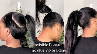 Have you tried this Invisible Ponytail hack  no glue no braiding [upl. by Ahsimac]