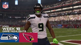 Seattle Seahawks vs Arizona Cardinals NFL Week 18 Simulation Madden 24 Gameplay [upl. by Eyllib]