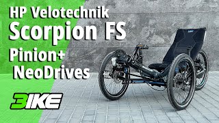 Scorpion FS 20 trike from HP Velotechnik fitted with Pinion and Neodrives [upl. by Nnodnarb]