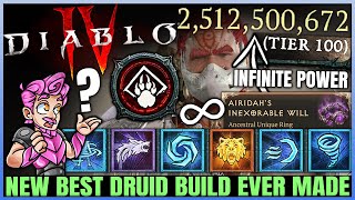 Diablo 4  New Best HIGHEST DAMAGE Druid Build Found  New Ring  INFINITE DPS TORNADO  Full Guide [upl. by Malamut]