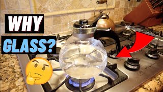 Glass Whistling Kettle Review 2021  NonToxic Healthy Hygienic Teapot [upl. by Nilekcaj457]