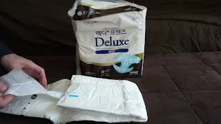 Medi Friends Deluxe Tape Adult Diaper Unboxing  Capacity Test [upl. by Notslah]