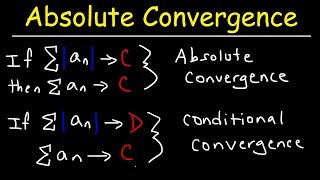 Absolute Convergence Conditional Convergence and Divergence [upl. by Anehs]