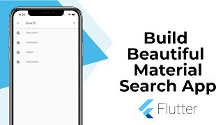 Flutter Advanced  Build Beautiful Material Search App or Integrate it with Any App [upl. by Brandes660]