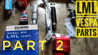 Lml Vespa Self Start motorPart 2 Cosmetic Parts [upl. by Odnala643]