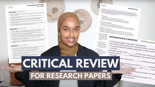 How To Write A Critical Essay  Critique A Research Paper Template [upl. by Shulem]