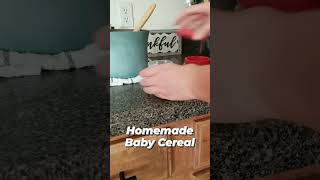 Homemade Baby Cereal 12 C ground up grain 4 C boiling water cook for 15 minutes babyfood [upl. by Ecnerwal]