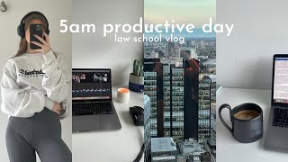 5am EXTREMELY PRODUCTIVE day in my life at law school uni vlog [upl. by Call373]