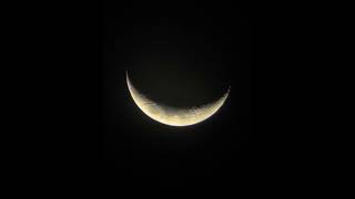 Crescent moon through my telescope 🔭 viralvideoastrophotographytrendingspaceshorts [upl. by Si]