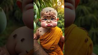 Little monk so cute 🥰 trending cutebaby littlemonk shorts viralvideo shivi [upl. by Ecidna]