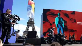 Woodkid concert exceptionnel pour les JO Paris 2024 Intro I love you au Trocadéro le 8 aout 2021 [upl. by Nakre]