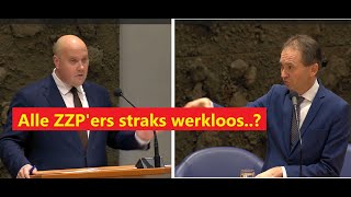 ALLE ZZPers werkloos vanaf 1 januari 2025 Vraag van VVDer Aartsen aan Minister Eddy van Hijum [upl. by Pebrook]