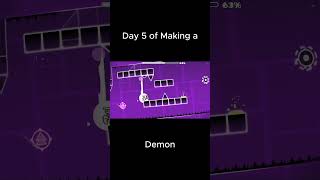 Day 5 of Making a Demon  Geometry Dash geometrydash gd gaming shorts gddemon [upl. by Niltak274]