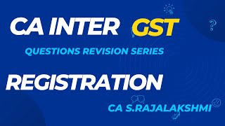 CA INTER GST REGISTRATION BOOK BACK QNS IN TAMIL [upl. by Clarita319]