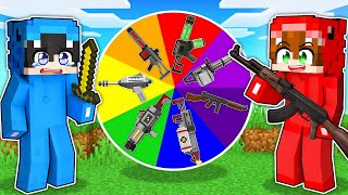 Sobrevive a La Ruleta de Armas en Minecraft [upl. by Notsgnal100]