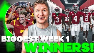 These Are The BIGGEST WINNERS From College Football Week 1 [upl. by Alverta]