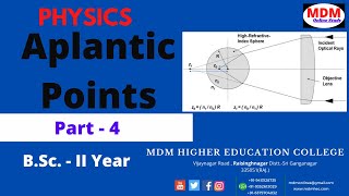 Aplantic Points  Physics  BSc II Year  Part4  By Rajdeep Sir  MDM Higher Edu College [upl. by Rhyne]