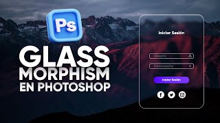 Glass Morphism En Photoshop  Photoshop Tutorial [upl. by Werda]