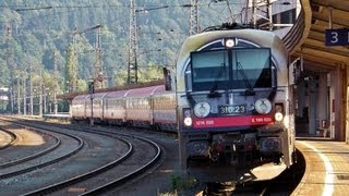 Kufstein  2 bedruckte ÖBB Loks  SBahn Tirol  ICE  ICs Taurus Tonleiter  Güterzüge  Bauzug [upl. by Lieberman]