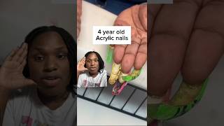 Fouryearold Acrylic Nails [upl. by Eerhs308]