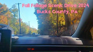 2024 Fall Foliage Driving in Bucks County Pennsylvania  New Hope to Yardley [upl. by Nyllij]