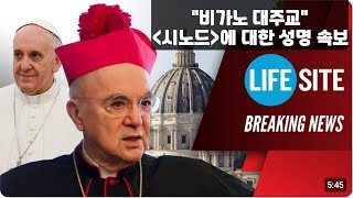 비가노 대주교님 시노드에 관한 성명 BREAKING NEWS Archbishop Viganò’s reaction to the Synod [upl. by Ssidnac]