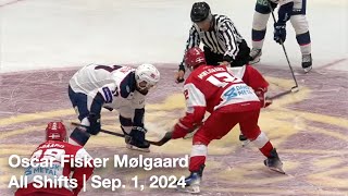 Oscar Fisker Mølgaard DEN12  All Shifts  Denmark vs Norway  Olympic Qualifiers  9 1 2024 [upl. by Varian]