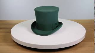 Ferrecci Hunter Green Wool Top Hat with Satin Lining amp Grosgrain Ribbon [upl. by Platto]