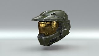 Master Chiefs Helmet modeling timelapse [upl. by Annairb603]